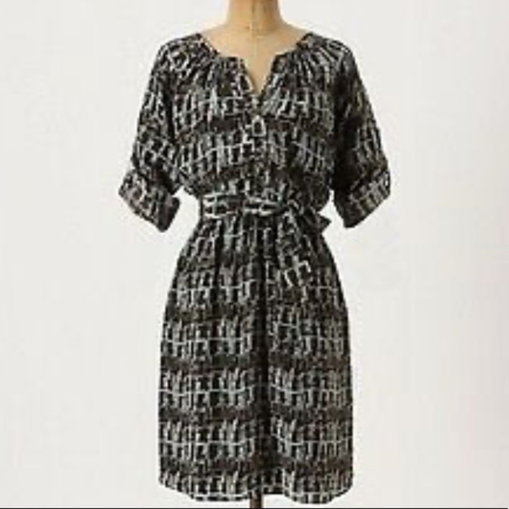 Anthropologie Fei Gran Sabina Silk Shirt Dress
